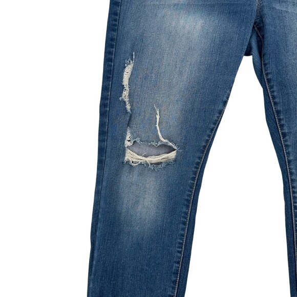 Torrid Sky High Skinny Jeans Size 16R Distressed Denim Premium Womens Blue Denim - Picture 6 of 9